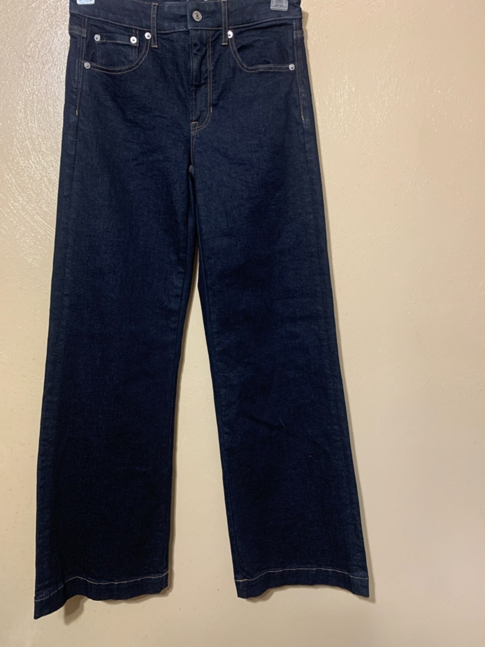 American Eagle size 6 Dark Blue Denim Super Stretch Wide Leg Jeans